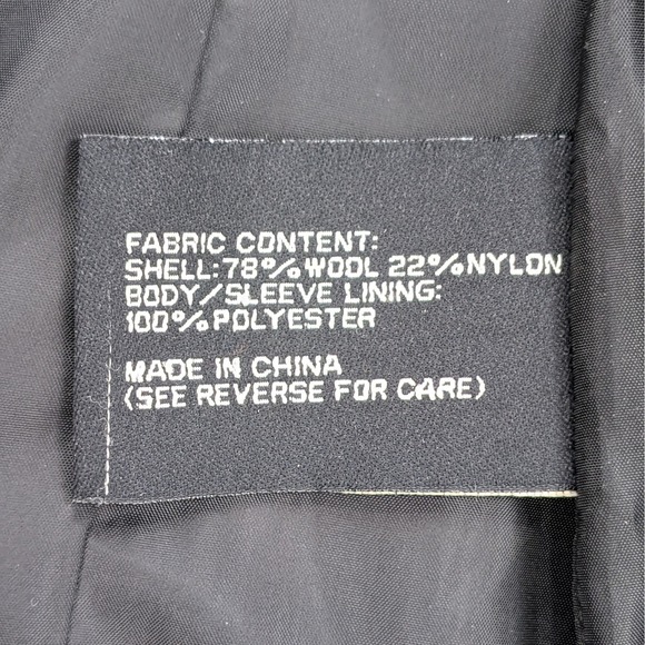 Jos. A. Bank Wool Pea Coat – Men's Medium – Black - Picture 16 of 16